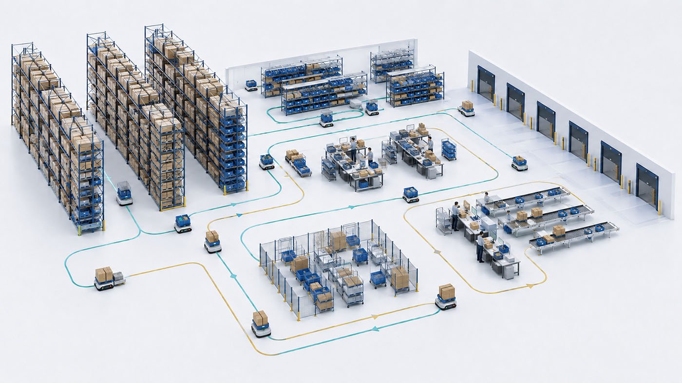 warehouse-amr-applications-material-flow